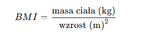 bmi wzór