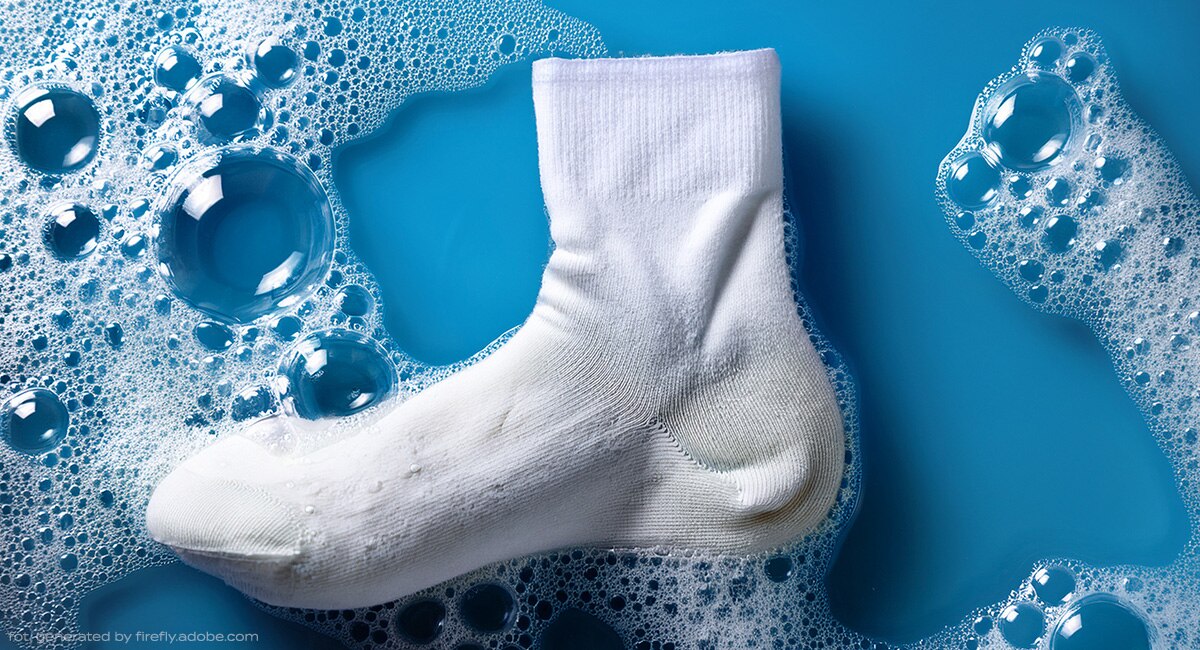 Jak doprać białe skarpetki