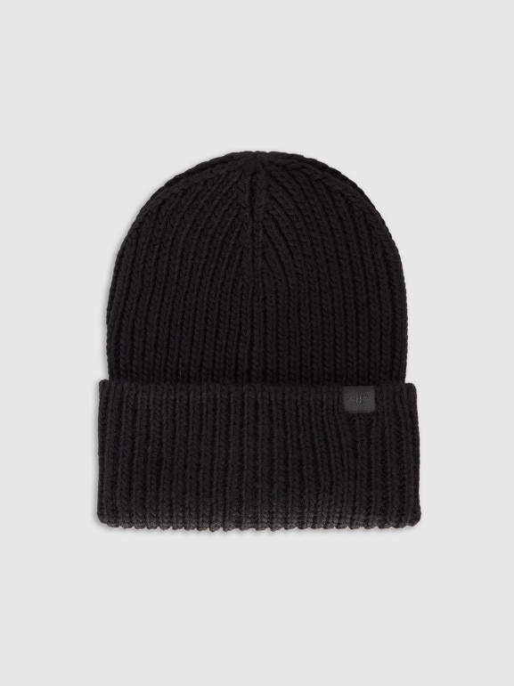 Damska czapka zimowa 4F 4FRAW25ACAPF0801 - czarna