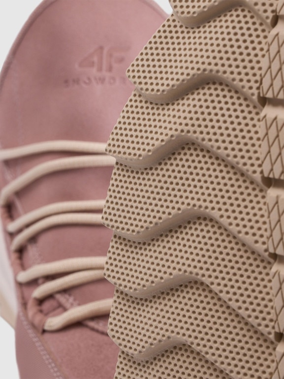 Damskie buty zimowe śniegowce SNOWDROP 4F 4FRAW25FSBSF042 - różowe