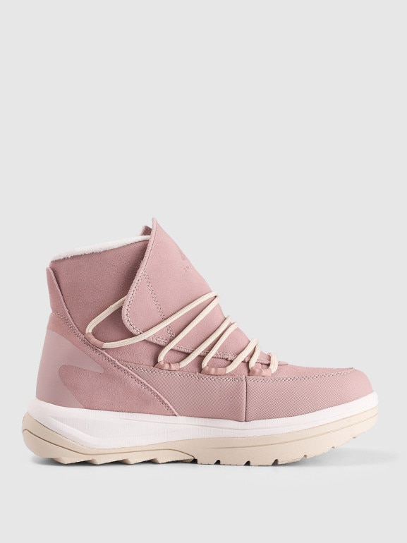 Damskie buty zimowe śniegowce SNOWDROP 4F 4FRAW25FSBSF042 - różowe