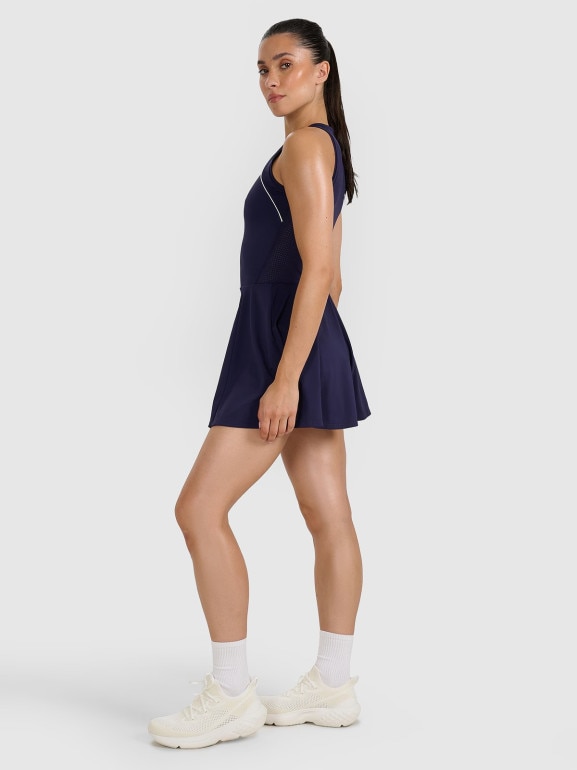 Damska sukienka tenisowa 4F 4FRAW25TFDRF004 - granatowa
