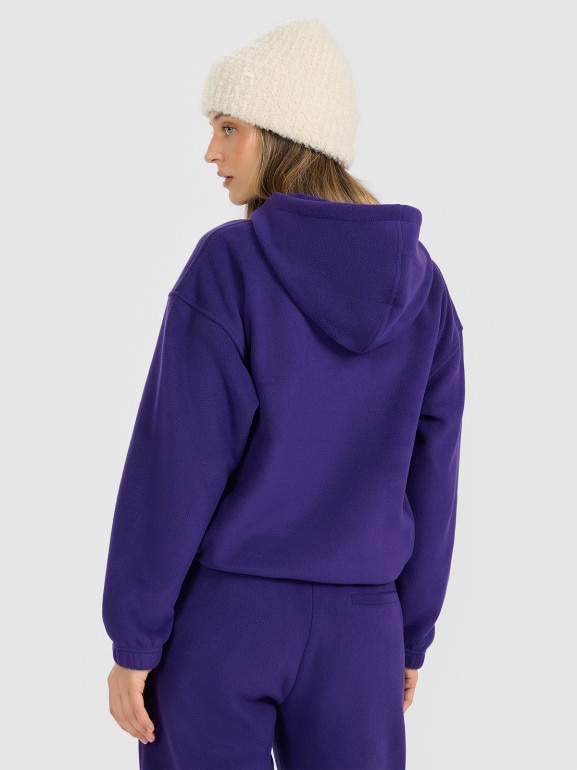 Damski polar z kapturem 4F 4FRAW25TFLEF451 - fioletowy