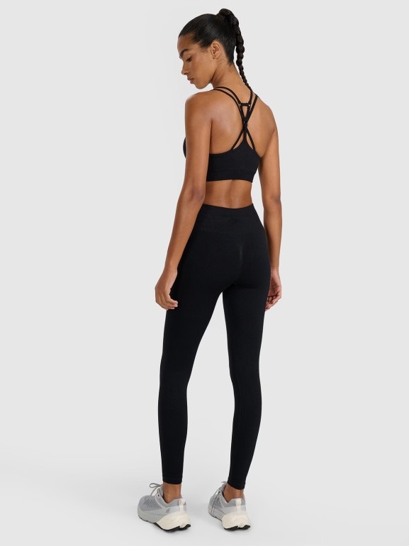 Damskie legginsy treningowe 4F 4FRAW25TFTIF445 - czarne