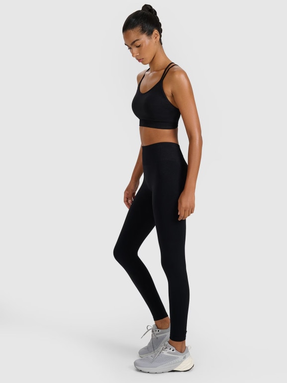 Damskie legginsy treningowe 4F 4FRAW25TFTIF445 - czarne