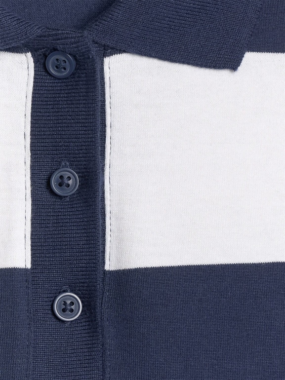 Damski longsleeve w paski 4F 4FRAW25TLONF604 - granatowy