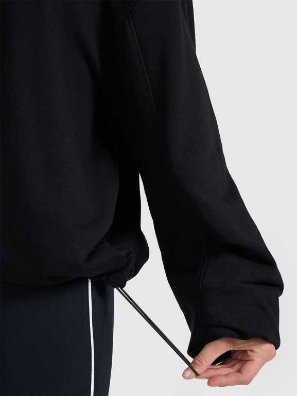 Damska bluza nierozpinana z kapturem 4F 4FRAW25TSWSF2462 - czarna