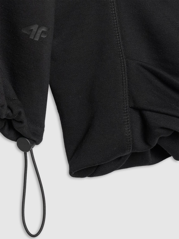 Damska bluza nierozpinana z kapturem 4F 4FRAW25TSWSF2462 - czarna