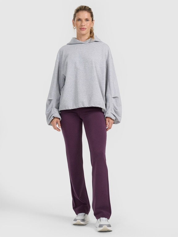 Damska bluza nierozpinana z kapturem 4F 4FRAW25TSWSF2462 - szara