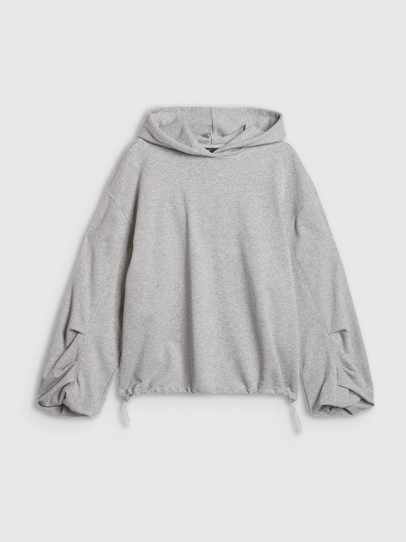 Damska bluza nierozpinana z kapturem 4F 4FRAW25TSWSF2462 - szara