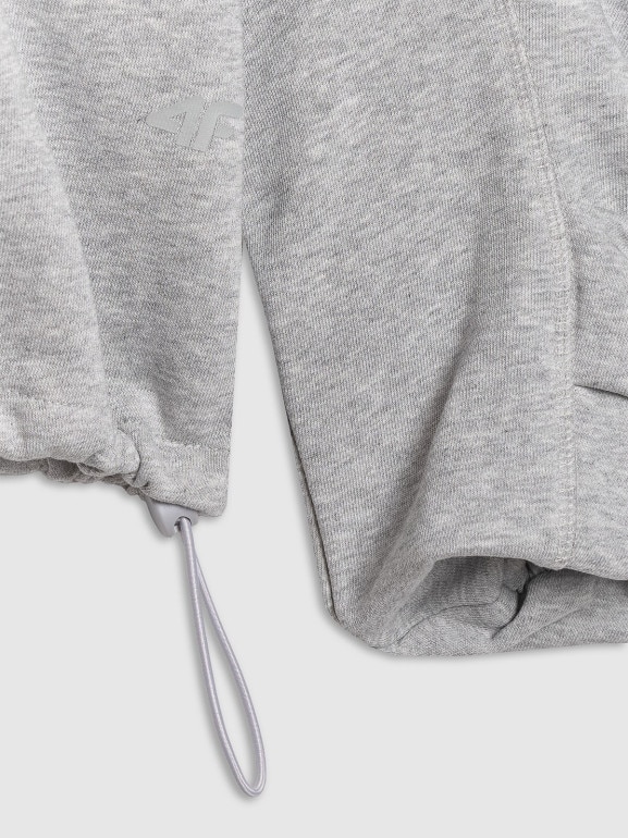 Damska bluza nierozpinana z kapturem 4F 4FRAW25TSWSF2462 - szara