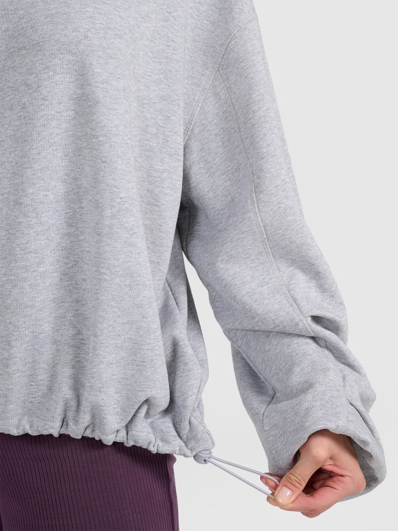 Damska bluza nierozpinana z kapturem 4F 4FRAW25TSWSF2462 - szara