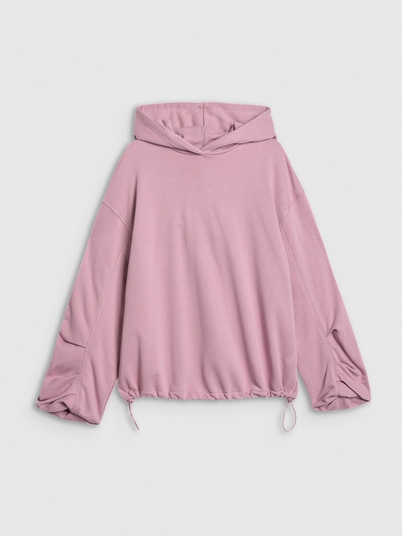 Damska bluza nierozpinana z kapturem 4F 4FRAW25TSWSF2462 - różowa