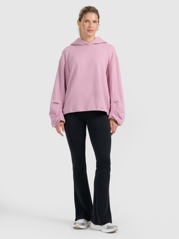 Damska bluza nierozpinana z kapturem 4F 4FRAW25TSWSF2462 - różowa