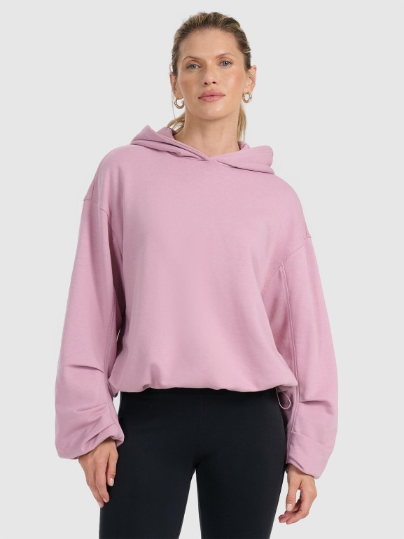 Damska bluza nierozpinana z kapturem 4F 4FRAW25TSWSF2462 - różowa