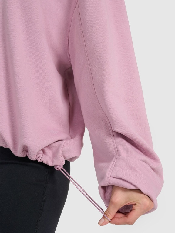 Damska bluza nierozpinana z kapturem 4F 4FRAW25TSWSF2462 - różowa