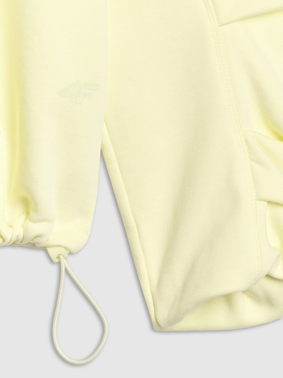 Damska bluza nierozpinana z kapturem 4F 4FRAW25TSWSF2462 - żółta