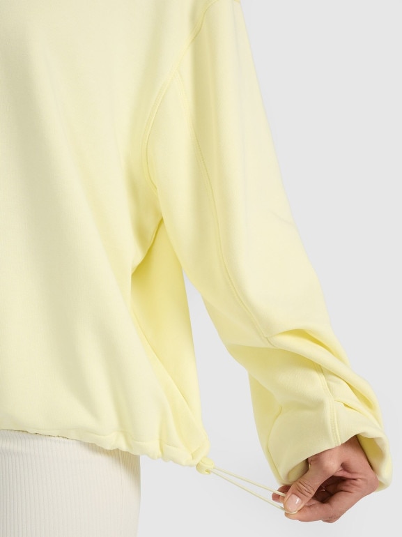 Damska bluza nierozpinana z kapturem 4F 4FRAW25TSWSF2462 - żółta