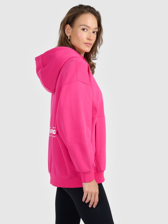 Damska bluza rozpinana z kapturem 4F 4FRAW25TSWSF2588 - różowa