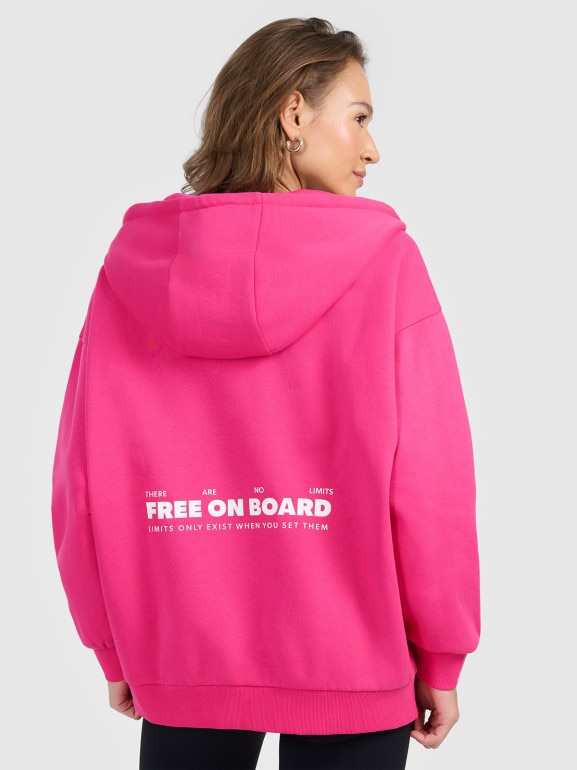 Damska bluza rozpinana z kapturem 4F 4FRAW25TSWSF2588 - różowa