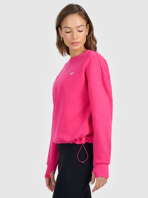 Damska bluza nierozpinana bez kaptura 4F 4FRAW25TSWSF2590 - różowa