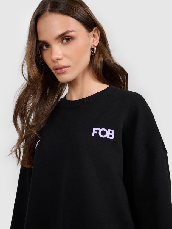 Damska bluza nierozpinana bez kaptura 4F 4FRAW25TSWSF2900 - czarna