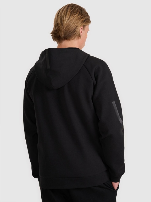 Męska bluza rozpinana z kapturem 4F 4FRAW25TSWSM2538 - czarna