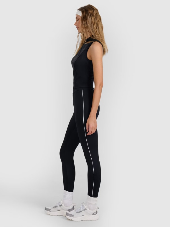 Damskie legginsy 4F 4FRAW25TTIGF286 - czarne