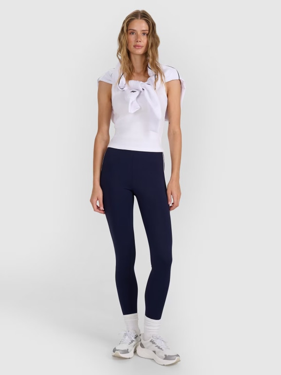 Damskie legginsy 4F 4FRAW25TTIGF286 - granatowe