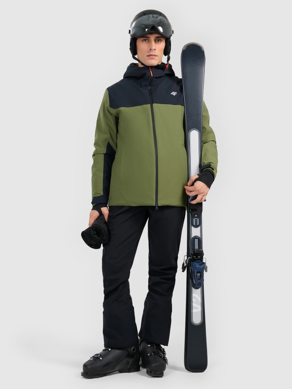 Męska kurtka narciarska 4F 4FRAW25TTJAM1080 - khaki
