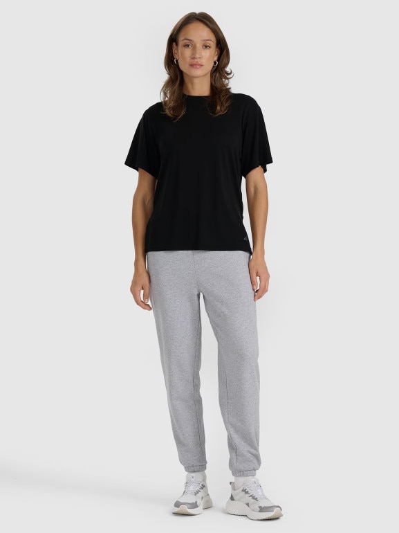 Damskie spodnie dresowe joggery 4F 4FRAW25TTROF1613 - szare