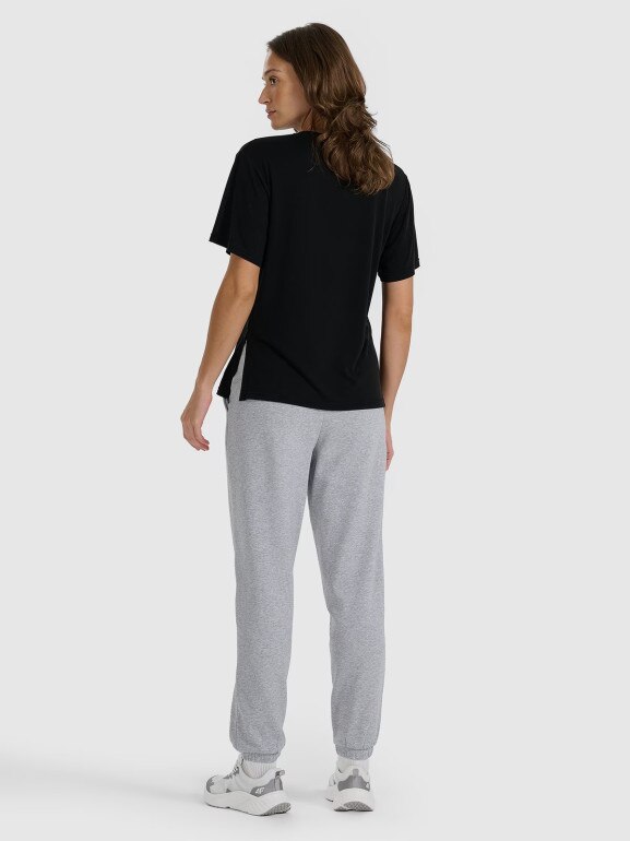 Damskie spodnie dresowe joggery 4F 4FRAW25TTROF1613 - szare