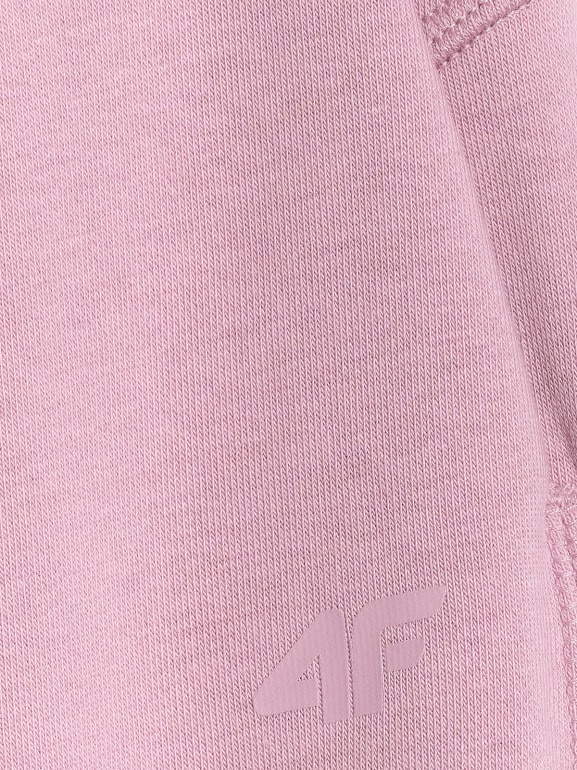 Damskie spodnie dresowe joggery 4F 4FRAW25TTROF1613 - różowe