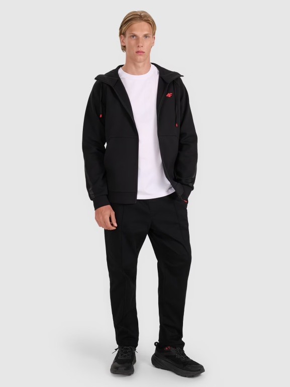 Męskie spodnie casual 4F 4FRAW25TTROM1660 - czarne