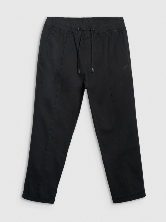 Męskie spodnie casual 4F 4FRAW25TTROM1660 - czarne