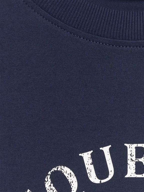 Damski t-shirt z nadrukiem 4F 4FRAW25TTSHF3158 - granatowy