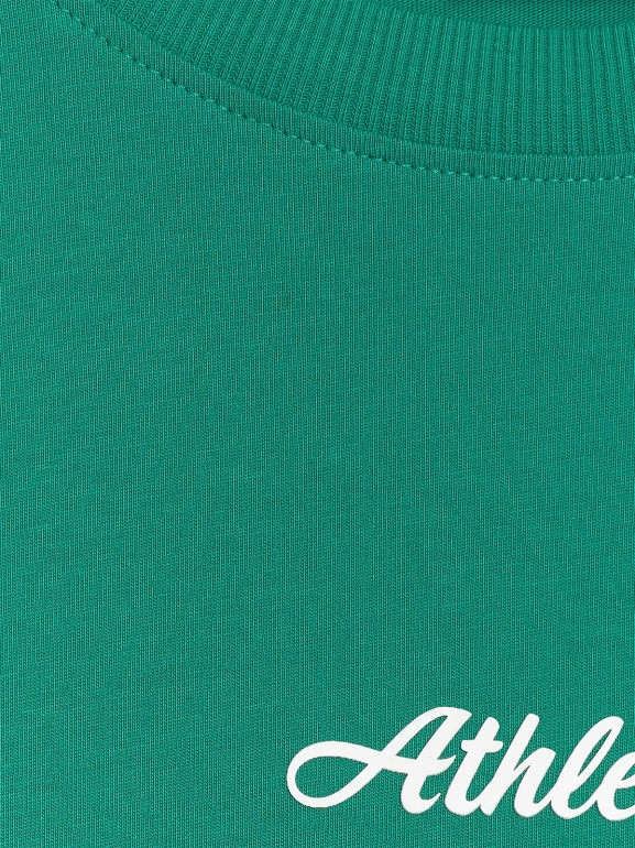 Damski t-shirt z nadrukiem 4F 4FRAW25TTSHF3158 - zielony