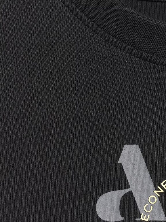 Damski t-shirt z nadrukiem 4F 4FRAW25TTSHF3229 - czarny