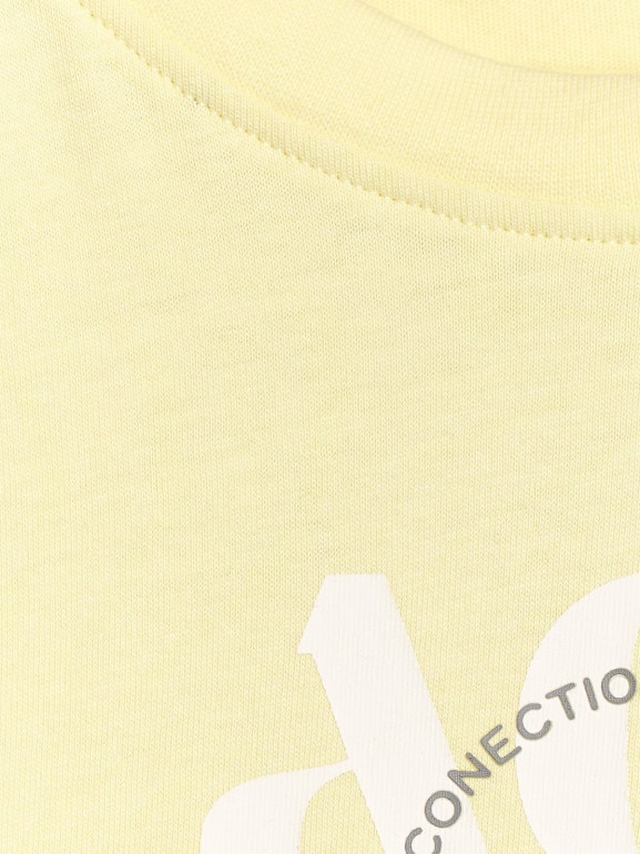 Damski t-shirt z nadrukiem 4F 4FRAW25TTSHF3229 - żółty