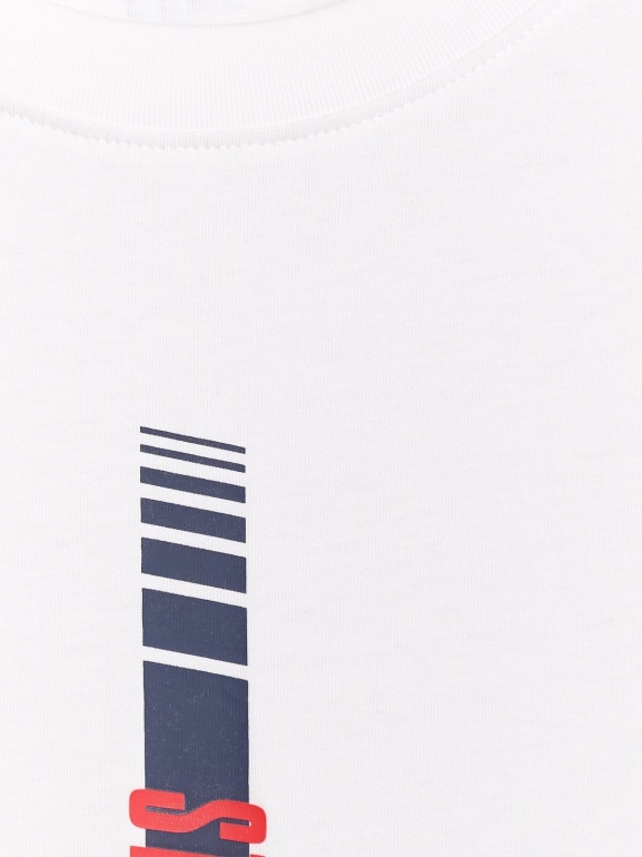 Męsksi t-shirt z nadrukiem 4F 4FRAW25TTSHM3225 - biały