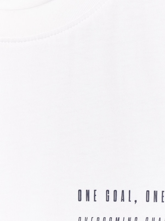 Męski t-shirt z nadrukiem 4F 4FRAW25TTSHM3226 - granatowy