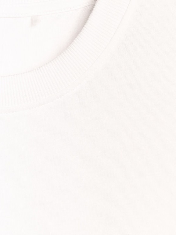 Męski t-shirt z nadrukiem 4F 4FRAW25TTSHM3235 - biały