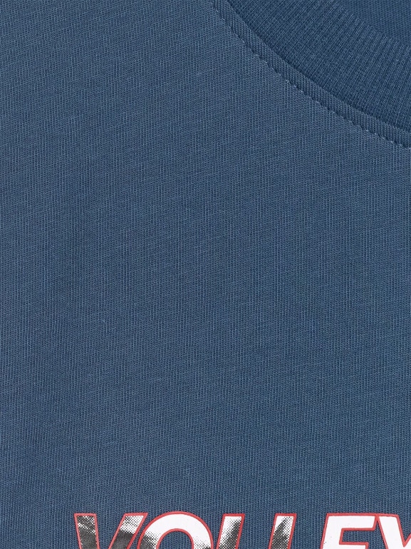 Męski t-shirt z nadrukiem 4F 4FRAW25TTSHM3235 - turkusowy