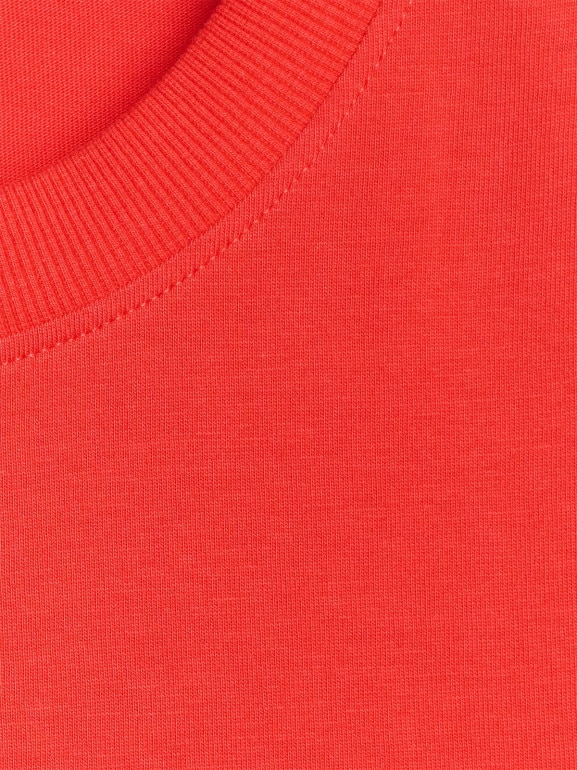 Męski t-shirt z nadrukiem 4F 4FRAW25TTSHM3298 - czerwony