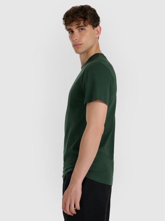 Męski t-shirt z nadrukiem 4F 4FRAW25TTSHM3338 - zielony