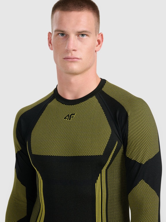 Męska bielizna termoaktywna (góra) 4F 4FRAW25USEAM268 - żółta