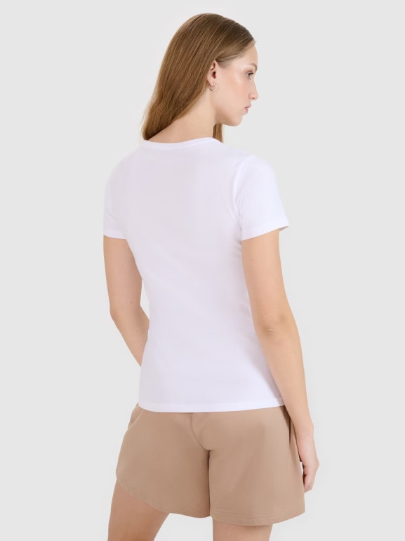 Damski t-shirt bez nadruku (2-pack) 4F 4FRMM00TTSHF2709 - multikolor