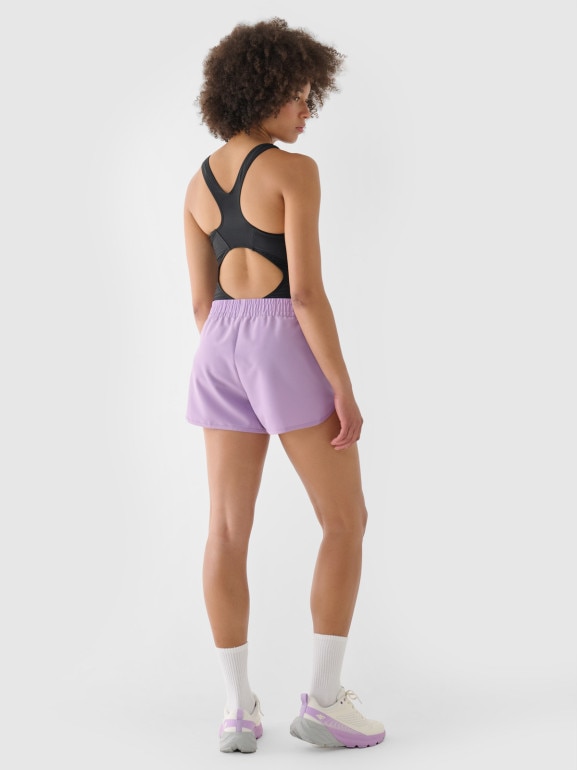 Damskie spodenki plażowe 4F 4FRSS24UBDSF158 - fioletowe