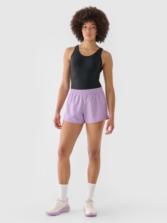 Damskie spodenki plażowe 4F 4FRSS24UBDSF158 - fioletowe