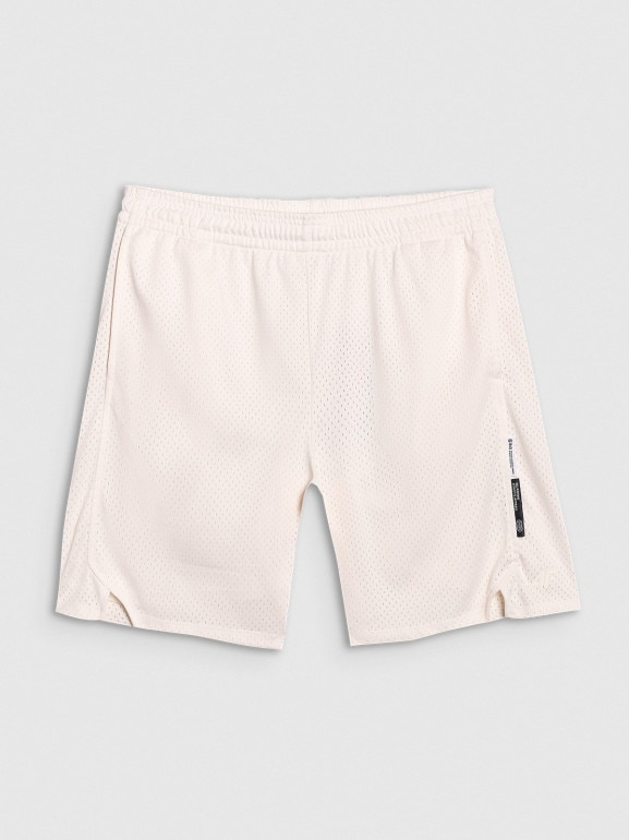 Męskie spodenki do koszykówki 4F 4FRSS25TFSHM1230 - białe